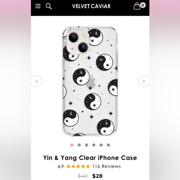 NEW iPhone 13 Pro Velvet Caviar Phone Case - Yin & Yang - Picture 2 of 6